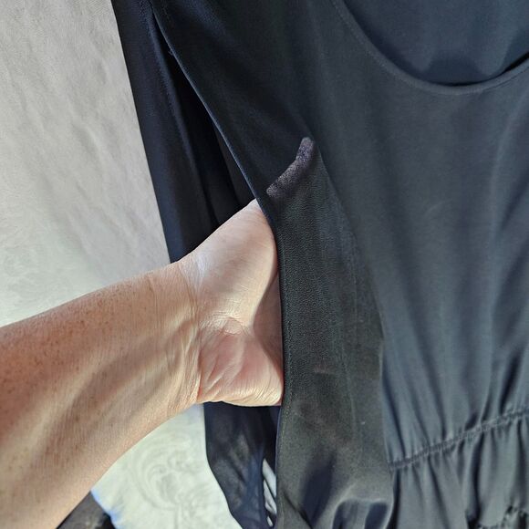 ARIAT Western Wear Layered Black Open Sleeve Dress Size XL - Picture 6 of 8